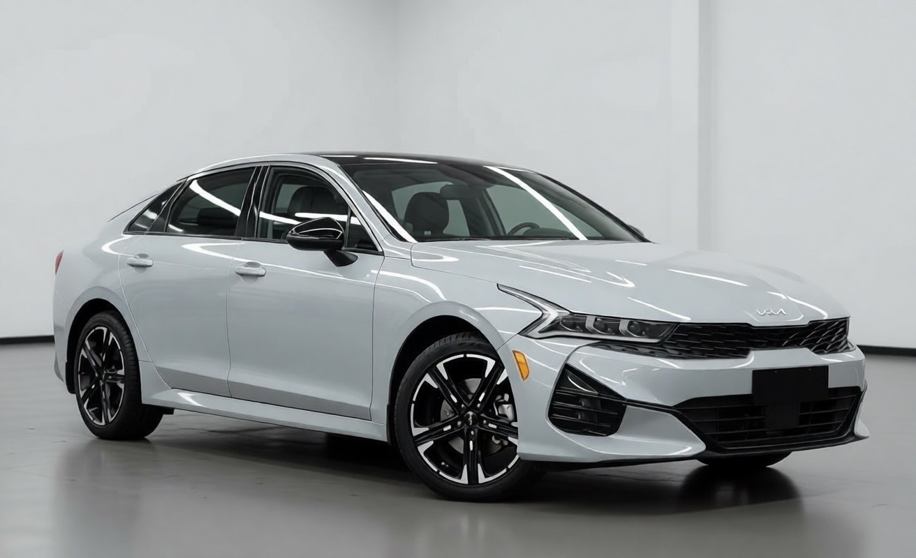 Kia K5 после техобслуживания в автомастерской