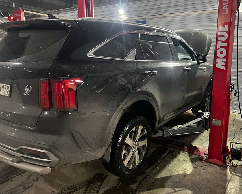 Подготовка Киа к замене масла в раздаточной коробке