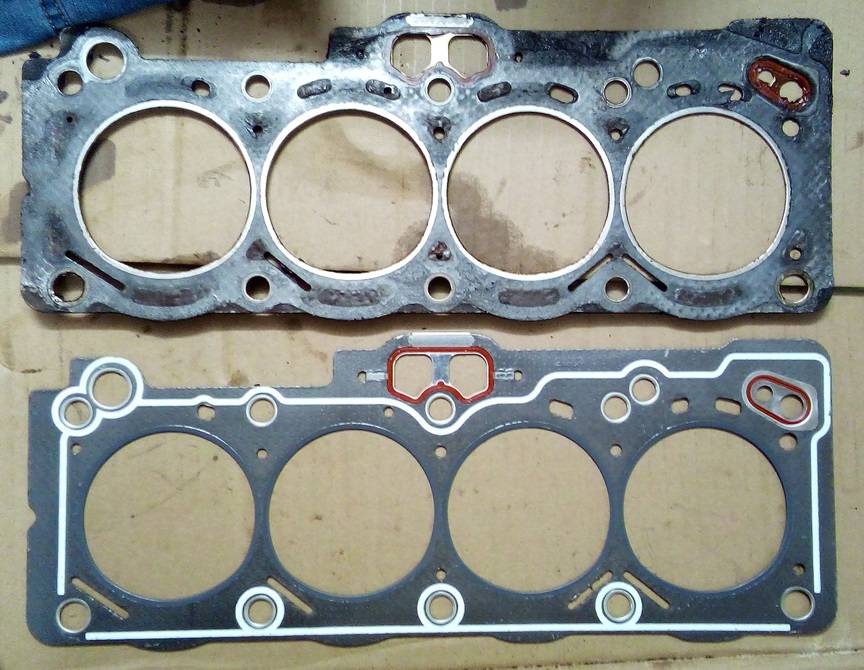 Старая и новая прокладки ГБЦ