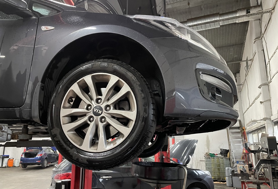 Подготовка Киа к замене сальника АКПП