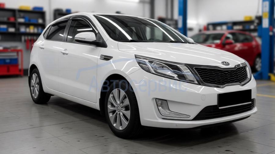 Киа Рио после замены обводного ролика в автотехцентре